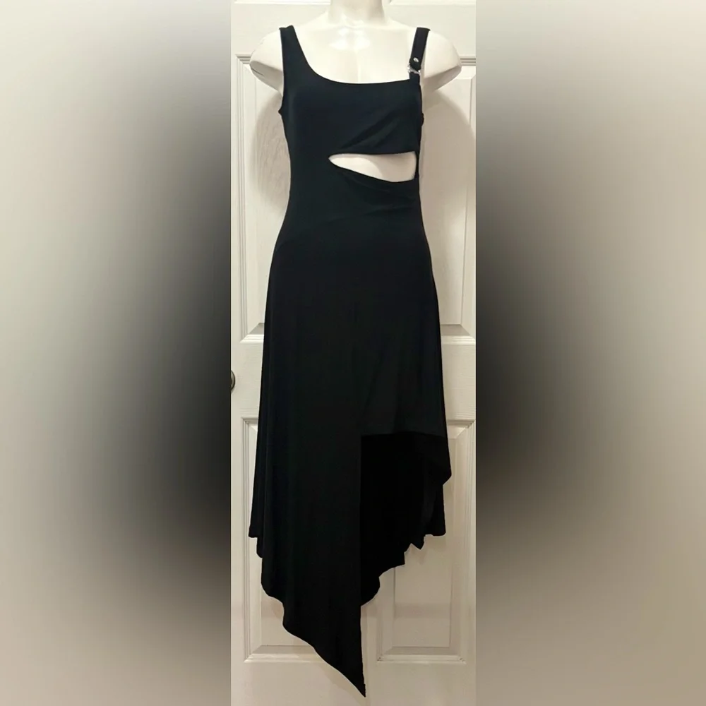 Killstar Black Asymmetrical One-Shoulder Cutout Dress - Picture 2 of 8